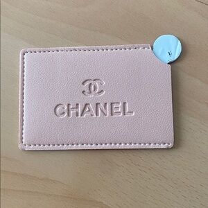 Chanel mirror with pink case